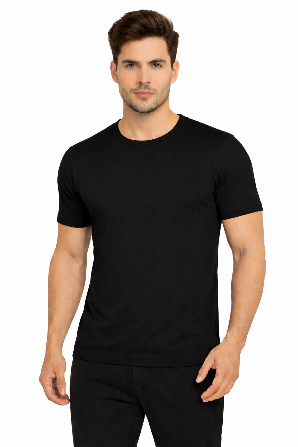 Black Round Neck T-Shirt