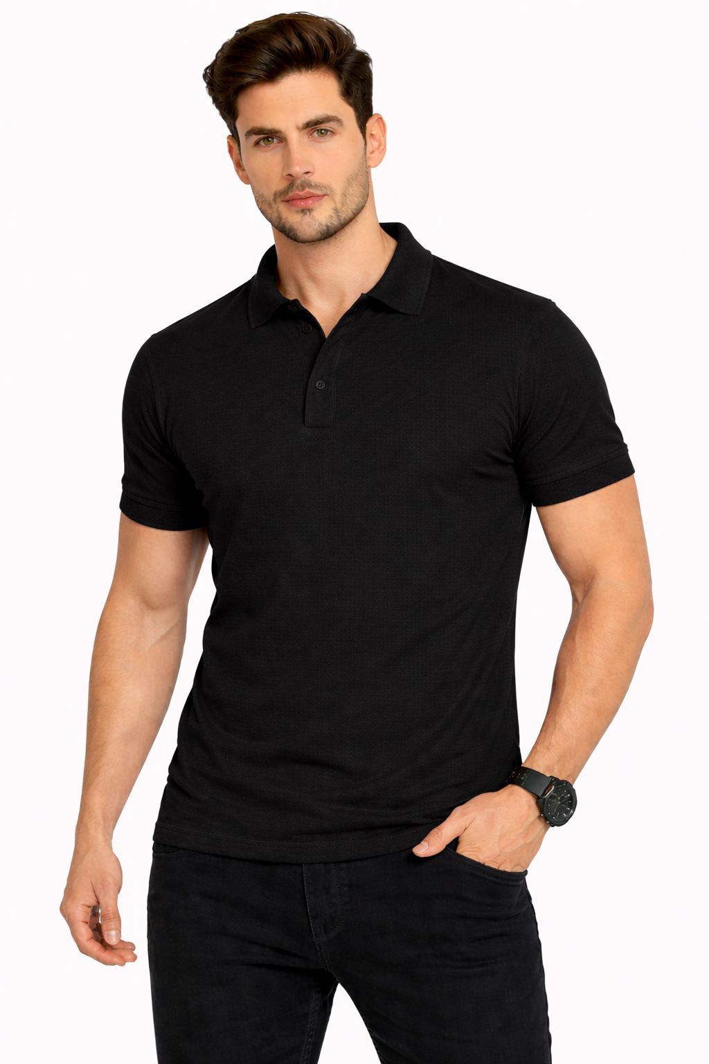 Black Premium Cotton T-Shirt – RAMB Signatures